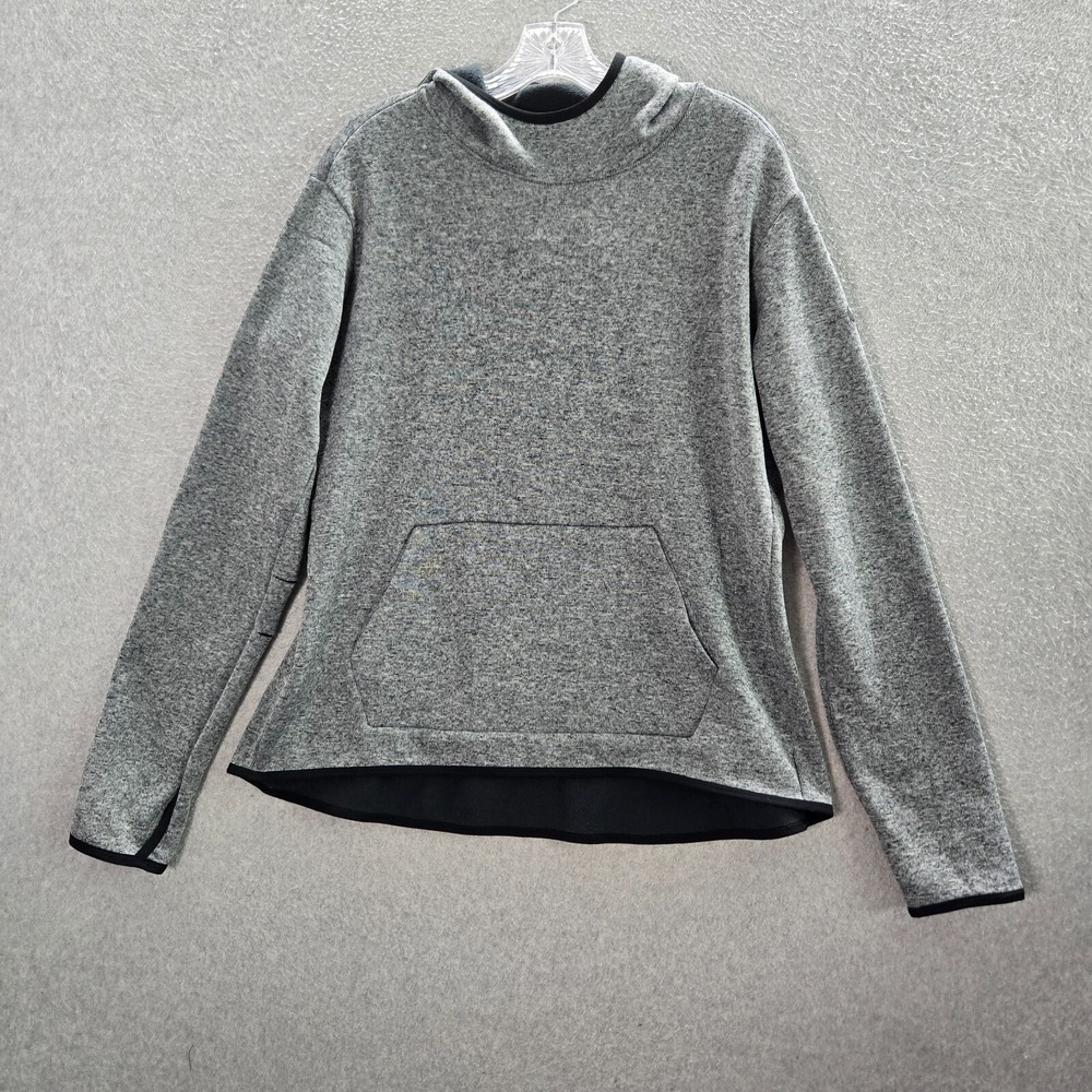Nike Women Sweatshirt XL Gray Hoodie Logo Dri Fit Long Sleeve READ
